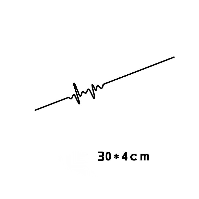 Car Electrocardiogram Creative Sound Wave Chart Car Sticker