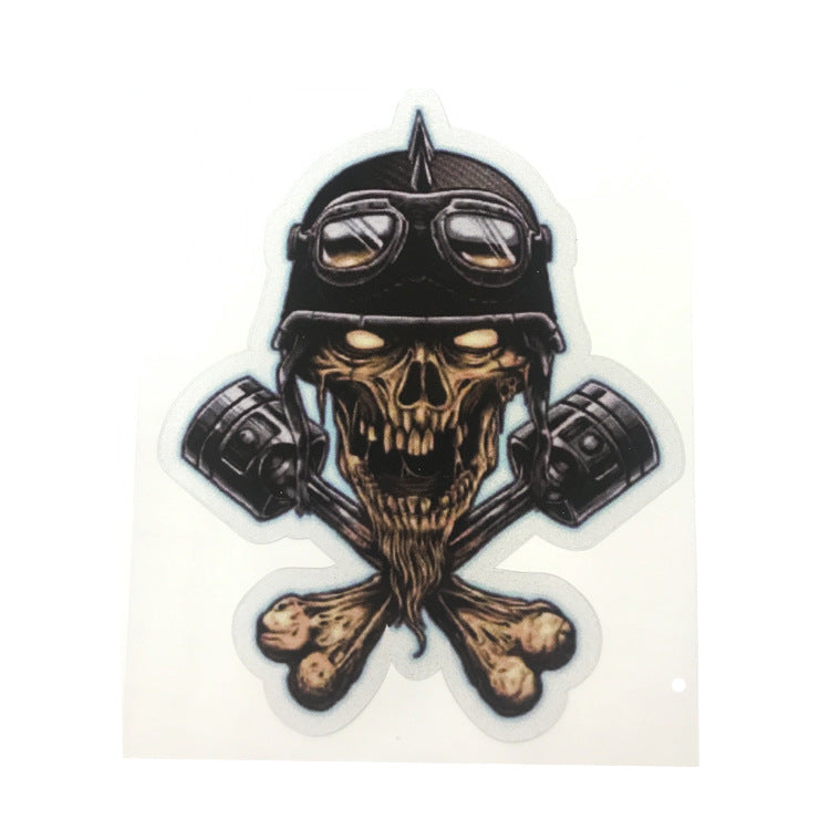 Fashion Personality Tide Sticker Skull Reflective