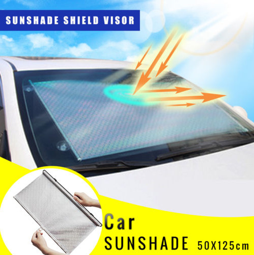 Automatic Winding Car Front Rear Sunshade Car Supplies Supermarket Laser Sun Bloc