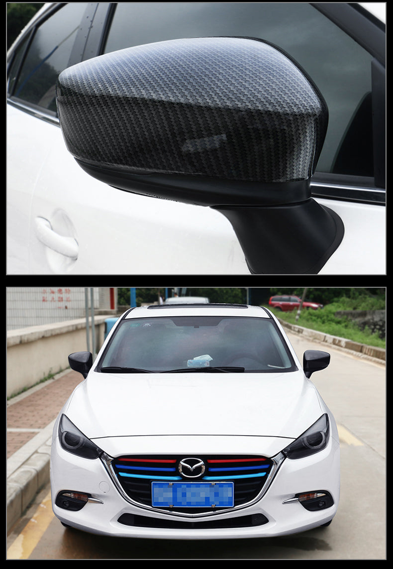 Angkesaila Carbon Fiber Mirror Cover Shell Decorative Bright Strip