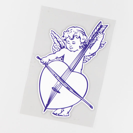 Christian Angel Playing The Cello Exterior Decoration Sticker