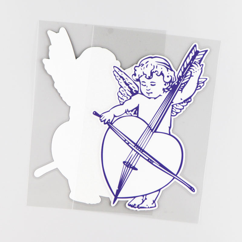 Christian Angel Playing The Cello Exterior Decoration Sticker