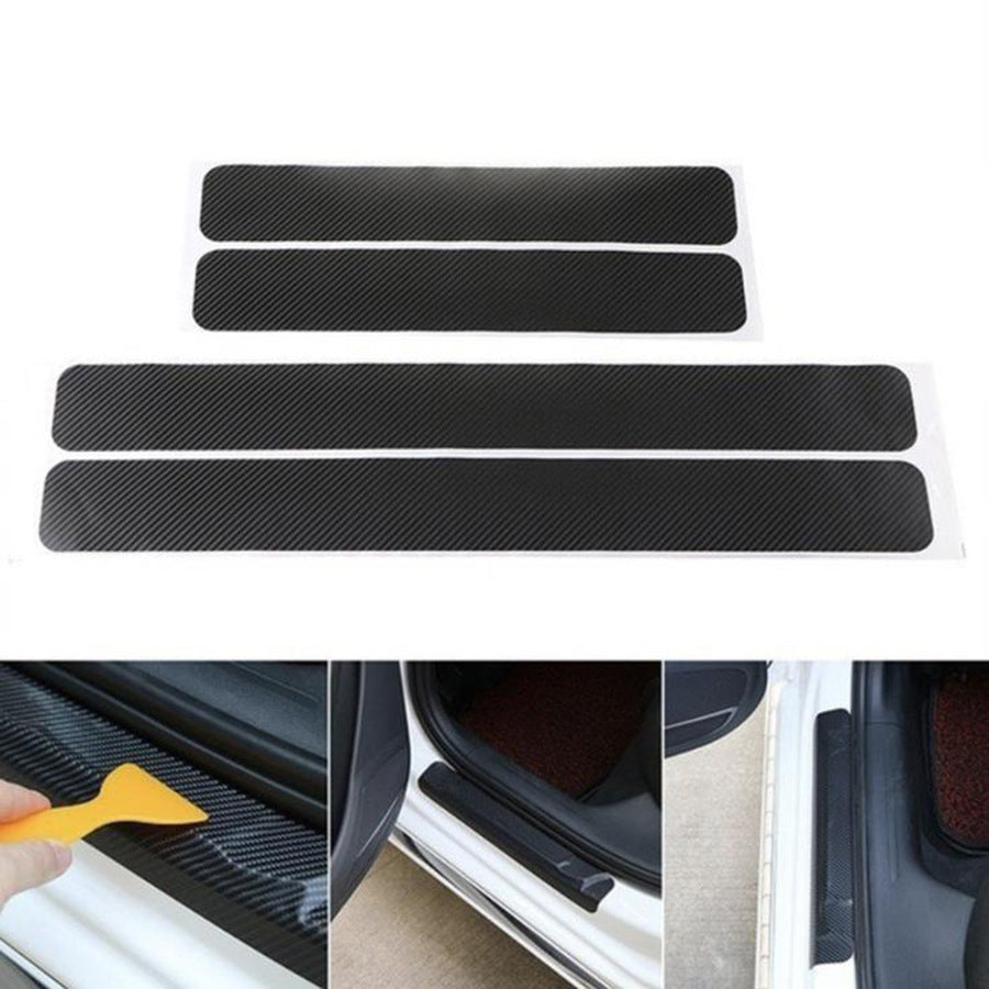 Car Universal Threshold Carbon Fiber Stickers Door Protection Stickers