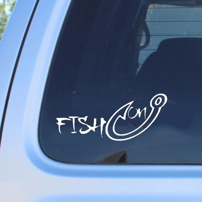 Outdoor Sports Car Stickers Fishing Hook Car Stickers Go Fishing Fishing Fishing Stickers