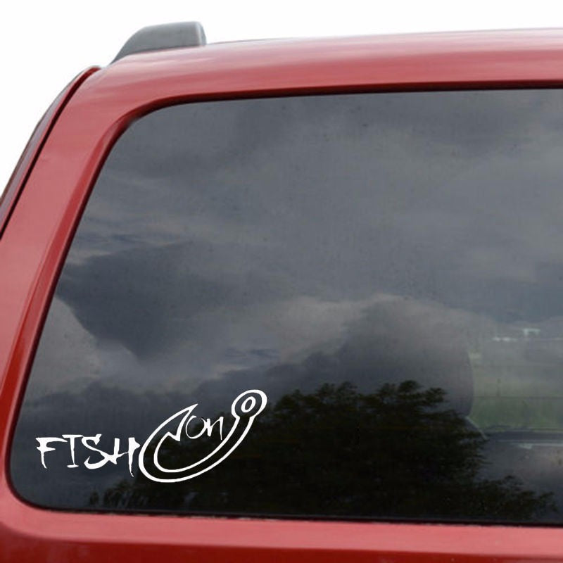 Outdoor Sports Car Stickers Fishing Hook Car Stickers Go Fishing Fishing Fishing Stickers