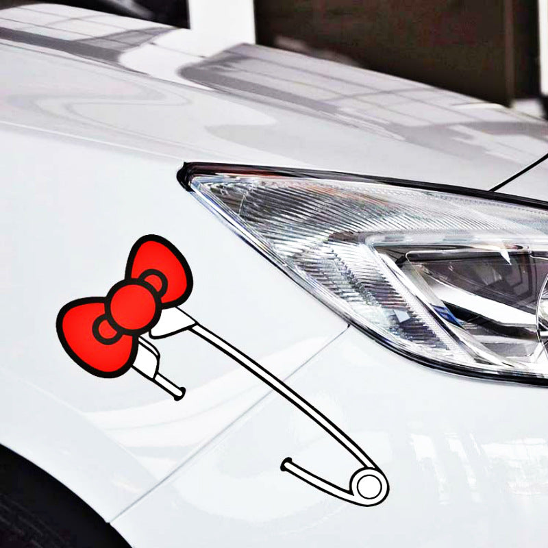 Creative Pin Bow Car Sticker