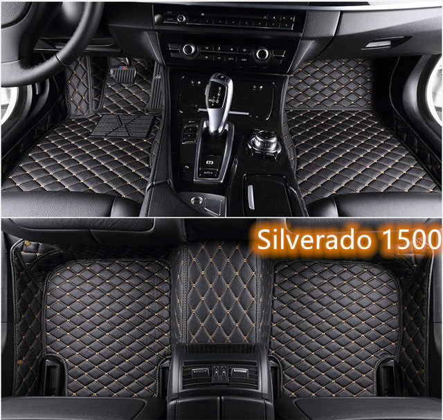 Fully Surrounded Car Leather Floor Mat Pad All Weather Protection