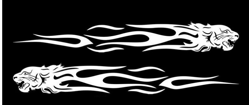 Motorcycle Leopard Pattern Car Sticker Reflective