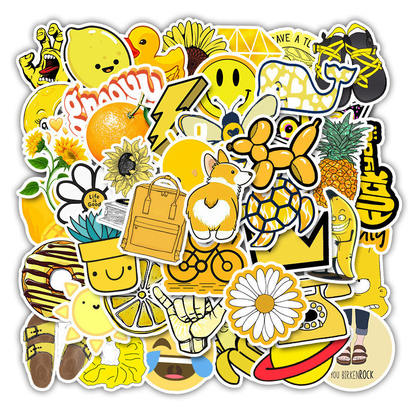 50pcs cartoon trolley case stickers