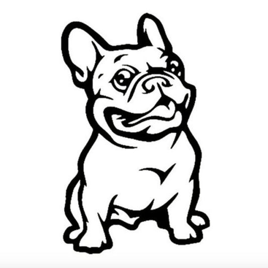 Bulldog reflective car sticker