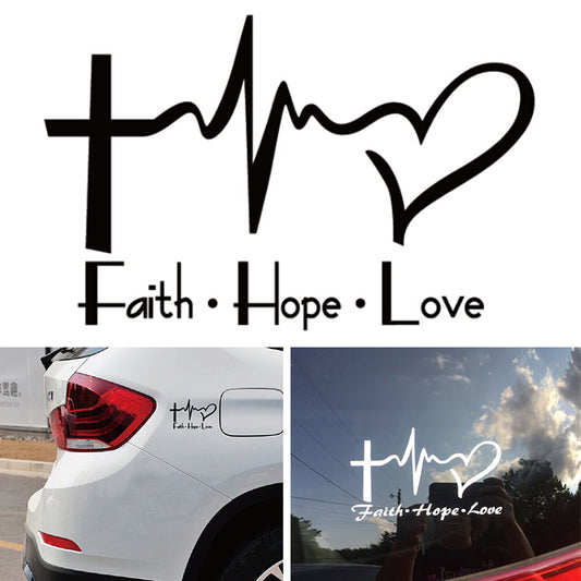 Faith hope love plus Wall Sticker