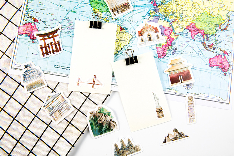 World Architecture History Boxed Sticker