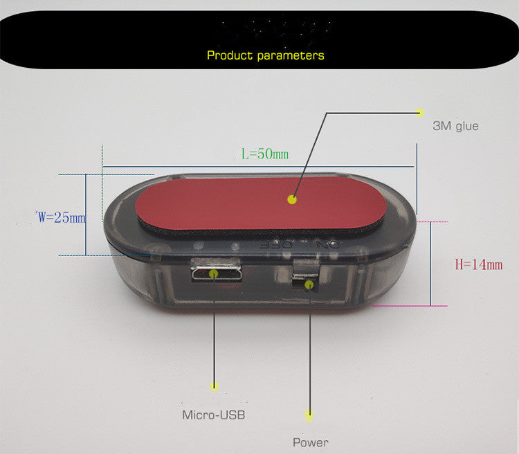 Solar simulation anti-theft warning light