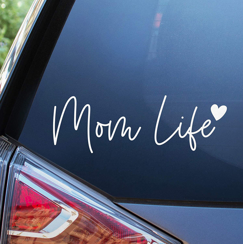 Car Decals Mom Life Cute Carved Window Wall Stickers