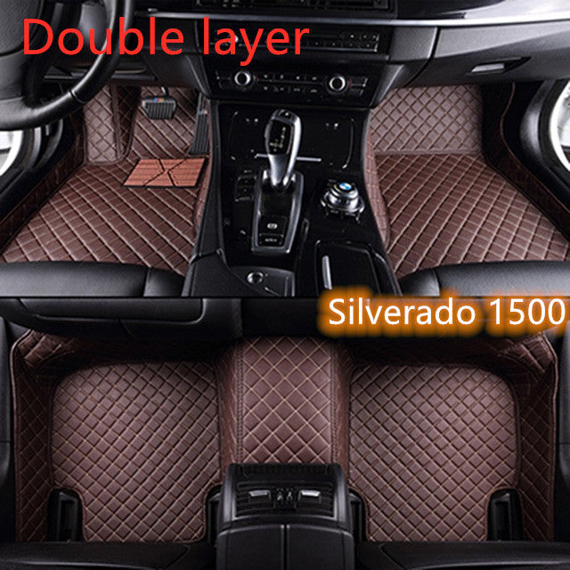 Fully Surrounded Car Leather Floor Mat Pad All Weather Protection