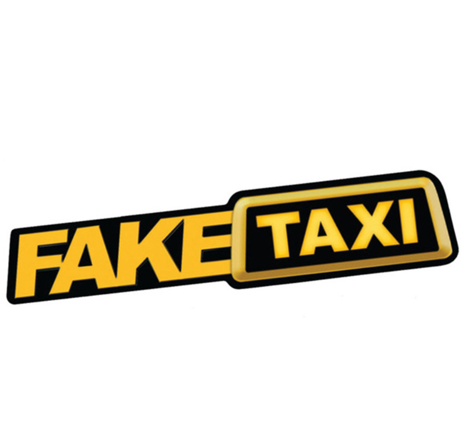 Fake Taxi Drifting Sign Funny Car Sticker