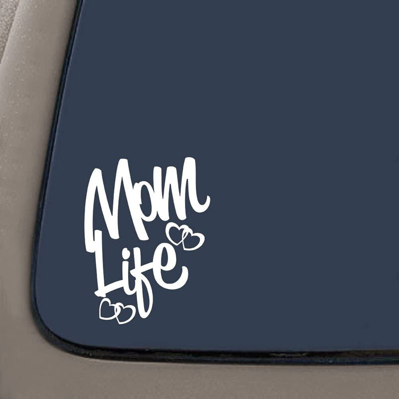 Car Decals Mom Life Cute Carved Window Wall Stickers