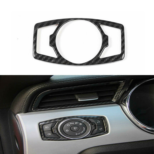 Carbon Fiber Headlight Control Decorative Paster