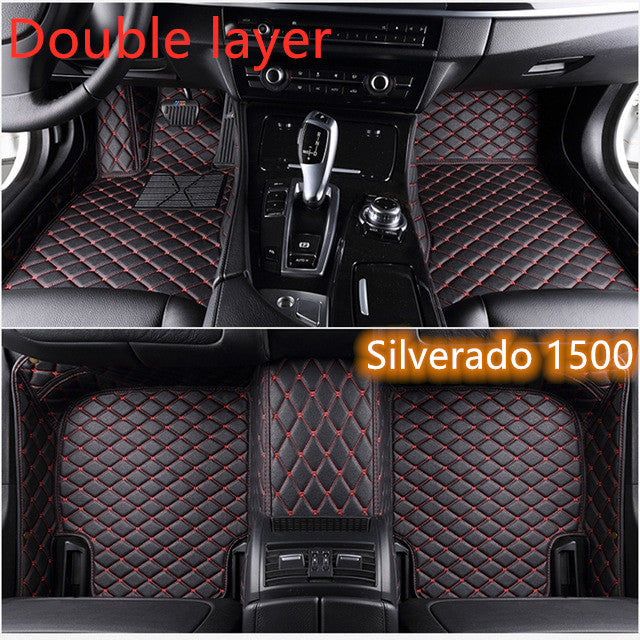 Fully Surrounded Car Leather Floor Mat Pad All Weather Protection