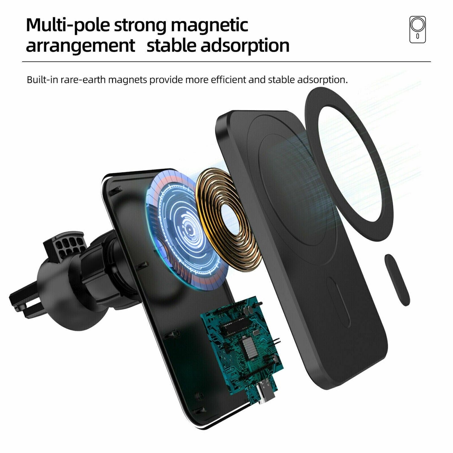 Magnetic Wireless Chargers Car Air Vent Stand Phone Holder Mini QI Fast Charging Station For Phone