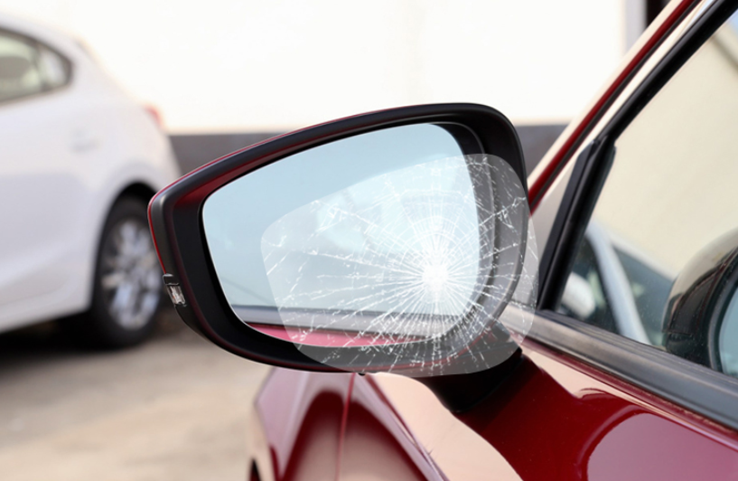 Rearview mirror rain film