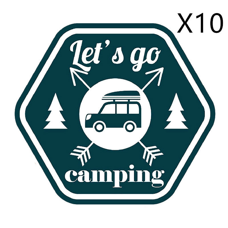 Camping Funny Car Sticker Cartoon Creative Motorcycle Refrigerator Skateboard