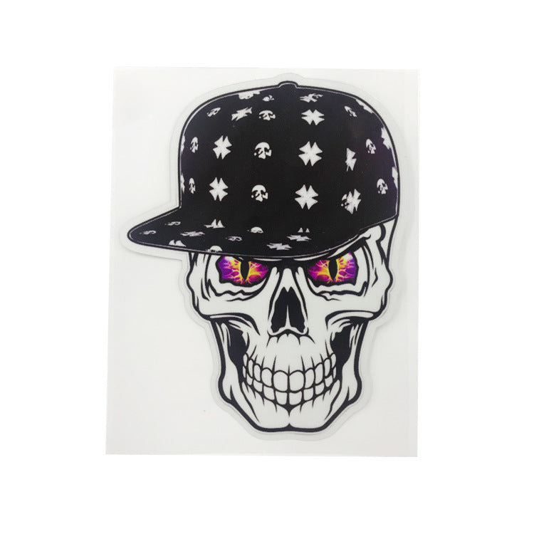 Fashion Personality Tide Sticker Skull Reflective