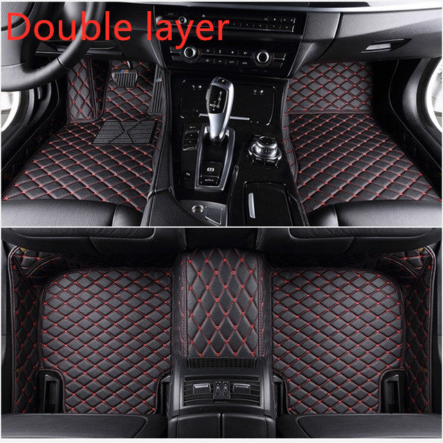 Fully Surrounded Car Leather Floor Mat Pad All Weather Protection