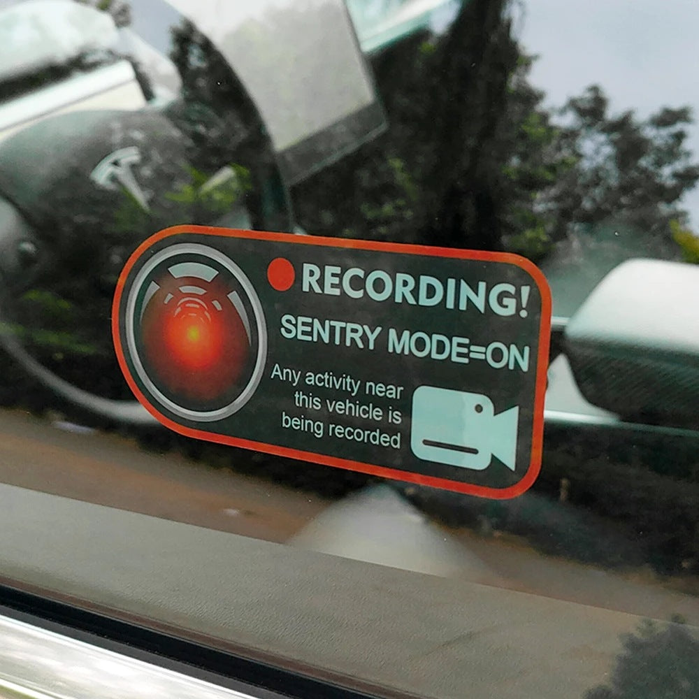 Suitable For Car Sentry Mode Warning Stickers