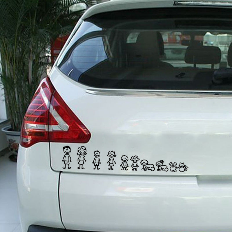 Big Family Cartoon Car Stickers Funny