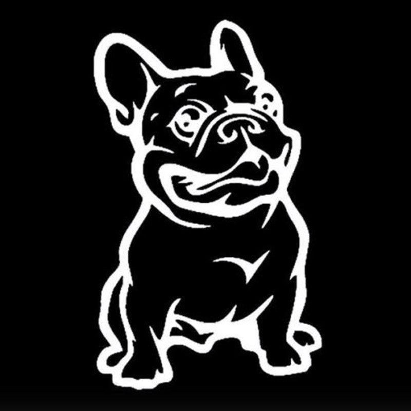 Bulldog reflective car sticker