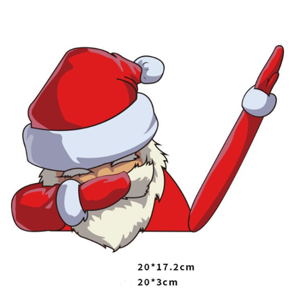 Santa Wiper Car Sticker without Straps