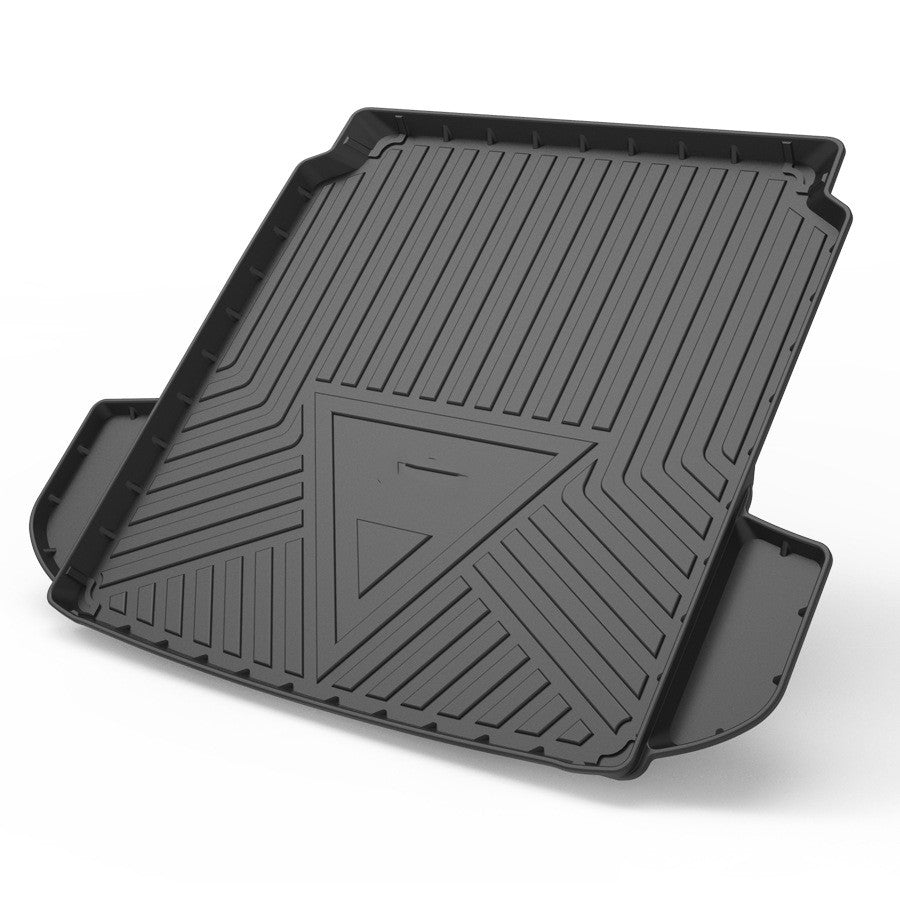 Black Carbon Fiber Pattern Car TPE Trunk Pad