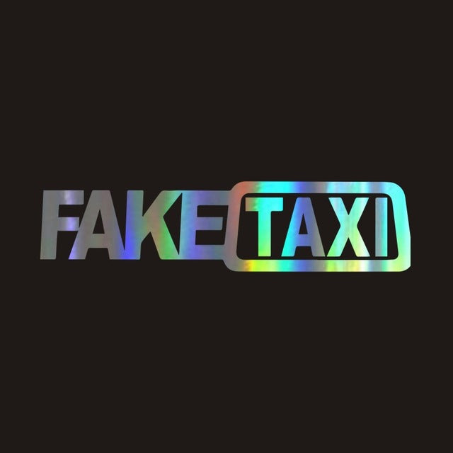 Fake Taxi Drifting Sign Funny Car Sticker